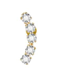 1PC Three/Five/Seven Stainless Steel Zirconia Ear Tragus Cartilage Piercing Internal Thread Cz Daith Lip Piercing Body Jewelry