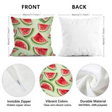 4er Set Kissenbezüge mit Wassermelonen Muster, einseitiger Muster, Sommer