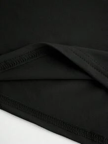 Women's Fitted Black Floral & Rabbit Print T-Shirt, Casual & Versatile, Soft Fabric, Spring/Summer - Black - View 6