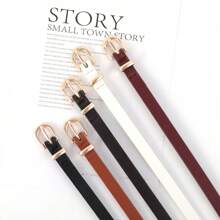 Vintage Solid Color Waist Belt For Women, Versatile Design To Match Dresses, Jeans, Lightweight Pants, Fashionable Ins Style