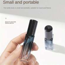 3pcs Portable Twist-Up Nano Perfume Moisturizing Bottle, 10ml Square Glass Gradient Spray Perfume Sample Bottle