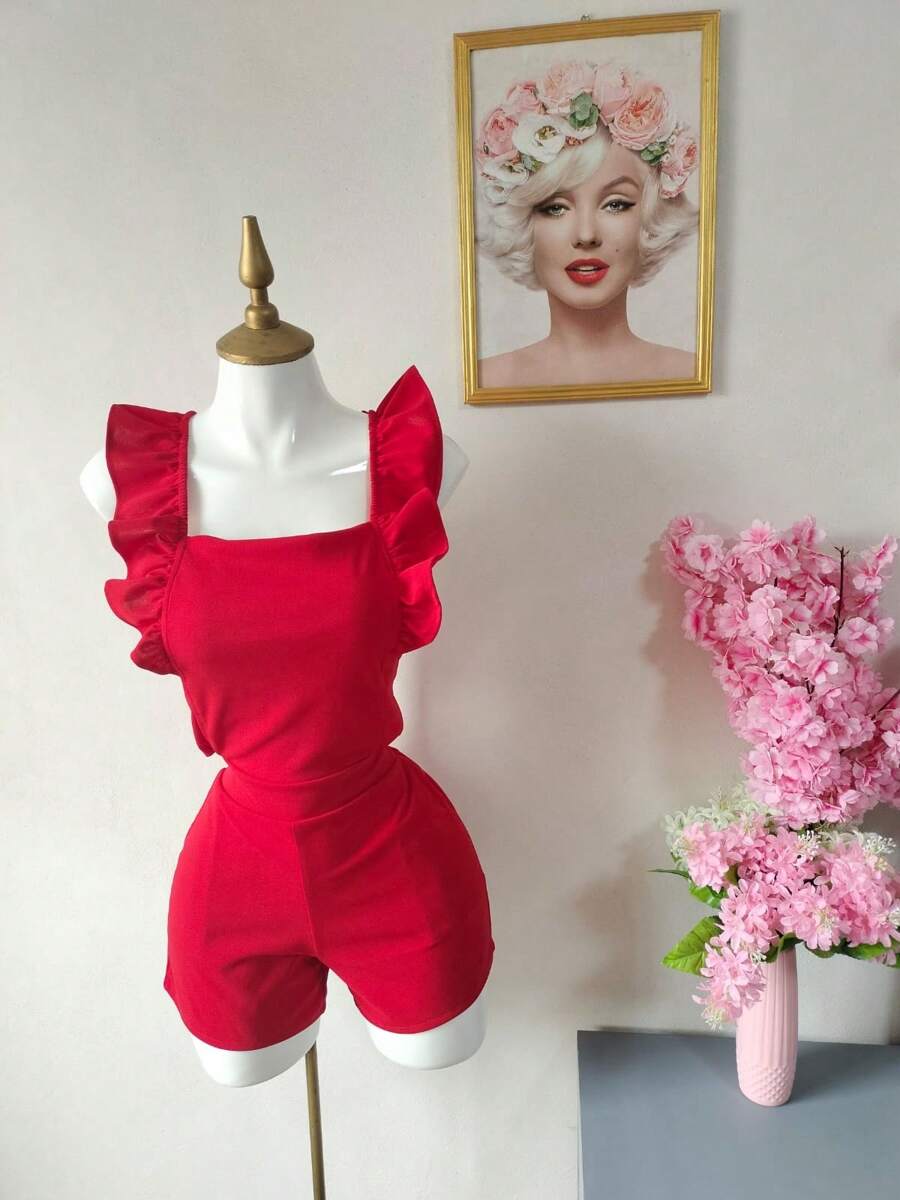 Mono para Dama Ideal Para esta Primavera-Verano - Rojo - Ver 1
