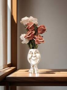 1 szt. Zabawna doniczka dla starszej pani, doniczka z portretem połowy ciała, doniczka z sukulentem, doniczka z żywicy, dekoracje do domu i ogrodu, prezenty dla rodziny, przyjaciół i rodziny