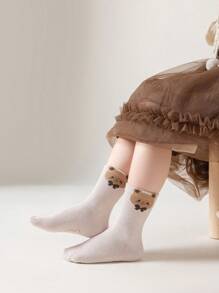5 pares de lindos calcetines casuales para niños y niñas de 1 a 16 años, adecuados para primavera, otoño y verano, aptos para estudiantes, adolescentes y niñas pequeñas - Multicolor - Ver 4