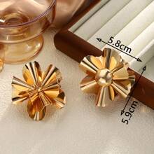 1 Pair Punk Style Floral Earrings, Suitable For Women's Daily Wear