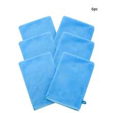 6 pièces de gant doux pour le visage, serviettes de spa pour le bain, gants de lavage corporel en microfibre réutilisables, gants démaquillants, style européen, 6*8 pouces