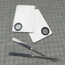1pc/2pcs Makeup Palette, Makeup Artist Palette, Lipstick Makeup, Beauty Foundation Palette, Blackhead Remover, Pore Cleansing Tool, Stainless Steel Foundation Spatula, Makeup Artist Foundation Scraper, Face Scraper, 5pcs/10pcs Palette, Palette Stick Storage Bag Set Of 2,Makeup,Cheap,Room Decor,Vanity,Travel,Bedroom,Makeup Accessories