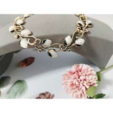 1pc Fashionable Luxurious High-End Flower Stem Chain Necklace - Multicolor - View 5