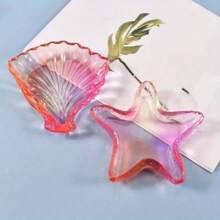 New Mirror Crystal Silicone Leaf Starfish Dish Mold Fruit Table Containing Box DIY Epoxy UV Resin Craft Art Mould - Random Color - View 4