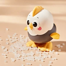 1 pieza Juguete de pollo de dibujos animados de plástico con mecanismo de cuerda, puede saltar hacia adelante