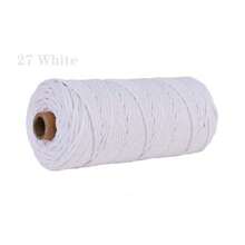 Corda in 100% cotone da 3mm, colorata, corda ritorta fatta a mano per macramè, filo per decorazioni fai-da-te, matrimoni, confezione da 100m