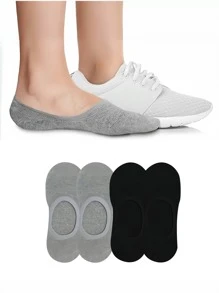 1/4/6/12 Pairs Thin Non-Slip Breathable Moisture-Wicking Low Cut Invisible Socks - Multicolor - View 6