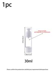 1pc Lotion Dispenser Travel Pump Bottle, Vacuum-Sealed Portable Small Containers, 30ml/50ml/100ml, Suitable For Travel & Business Trip