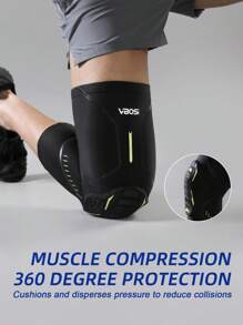 VBOSI 1 chiếc ống bảo vệ đầu gối dày dặn, dạng tổ ong, unisex - Ống bảo vệ đầu gối nén chống va chạm, thích hợp cho bóng rổ, bóng chuyền, bóng đá và các môn thể thao khác, phụ kiện phòng tập, miếng đệm đầu gối thể thao, miếng đệm đầu gối tập thể dục. - Nhiều màu - Xem 4