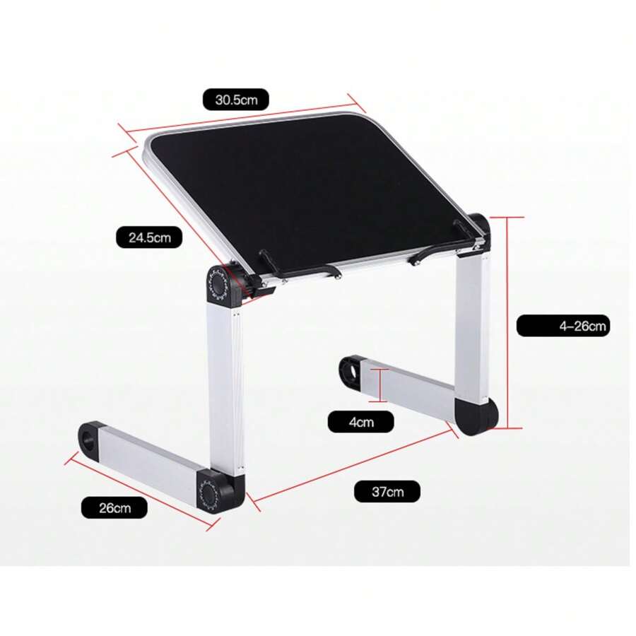 Adjustable Aluminum Book Stand - Ergonomic Holder For Laptops, Tablets, Magazines, And Documents With 2 Flexible Paper Clips - Lightweight, Foldable, And Portable Design For Comfortable Reading And Working Experience