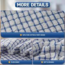 5 pièces Set de serviettes de cuisine et de chiffons de vaisselle de couleurs aléatoires, 16x25 pouces 16x11 pouces, serviettes de vaisselle, chiffons de nettoyage absorbants, linges de cuisine, outils de nettoyage réutilisables, torchons en coton pour la cuisine, la cuisson et la vaisselle