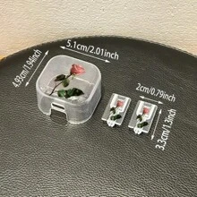 3pcs/Set Tulip Flower Design Protective Case Compatible With Apple 20W Power Adapter, Prevents Breakage - Clear - View 5
