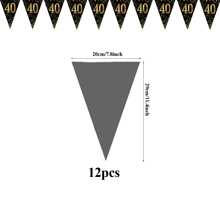 12 件金色数字 1、10、16、18、21、30、40、50、60、70、80 三角旗，室内/室外装饰，适合生日派对、成人仪式、老年人生日、家庭庆祝、朋友聚会 - 彩色 - 查看 9
