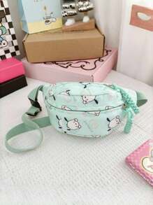 Sanrio 1 pieza Bolso de hombro con diseño de dibujos animados de Sanrio, mochila linda, bolso cruzado/de cintura de moda, monedero para aperitivos