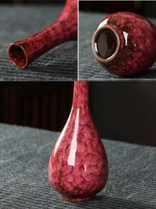 1pc Modern Minimalist Crackle Glaze Ceramic Vase, Dry Flower Decor Ornament, Creative Home Decor For Living Room, Office, Bookshelf, Desk, Bedroom, Vase For Dry Flowers (Flowers Not Included) Gifts Birthday Graduation Back To School Room Decor School Supplies Flower Vase Glass Vase