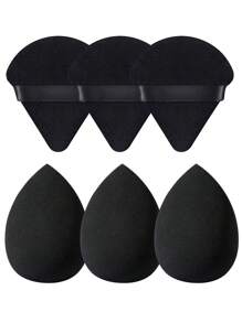 Set de 6/22/39 piezas de brochas de maquillaje, incluye: 1 bolsa de cosméticos con cremallera multifunción, 22 brochas de maquillaje, 3 esponjas de maquillaje, 3 esponjas de maquillaje mini, 30 polvos de triángulo, 30 polvos de cojín de aire mini, 1 herramienta de limpieza de brochas, 1 banda para el cabello, 2 recipientes de mano