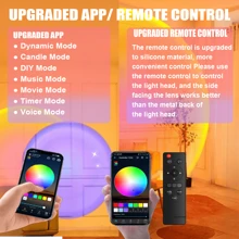 QUIGO Sunset Lamp Projector Led Lights For Bedroom Night Light RGB Lights Sun Sunlight Sunrise Lamp 10w 360° Rotation Mood Lighting Home/Room Decor Christmas Gifts For Women,Tabletop Multicolor - ỨNG DỤNG & Điều khiển từ xa - Xem 10