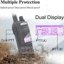 Baofeng Baofo UV-82 Walkie Talkie, True 5W/8W Amateur Radio, Dual PTT Remote 2-Way FM Portable Ham Radio