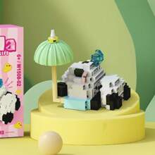 Seria de animale Panda Micro Particule Blocuri de construcție Model de jucărie, Asamblare DIY Drăguț de desene animate Decorare desktop Decor Cadou
