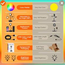 QUIGO Sunset Lamp Projector Led Lights For Bedroom Night Light RGB Lights Sun Sunlight Sunrise Lamp 10w 360° Rotation Mood Lighting Home/Room Decor Christmas Gifts For Women,Tabletop Multicolor - ỨNG DỤNG & Điều khiển từ xa - Xem 9