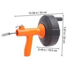 Drain Auger 25Ft, Plumbing Snake With Drill Attachment And Auto Feed, Plumbers Snake Drain Clog Remover For Kitchen Bathroom Shower Sink With Protective Hose And Gloves - Drain Auger 25Ft, Drill Attachment, Protective Hose, Gloves - 查看 10