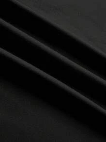 Women's Fitted Black Floral & Rabbit Print T-Shirt, Casual & Versatile, Soft Fabric, Spring/Summer - Black - View 7