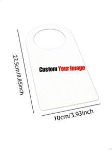 1pc Customized MDF Door Hanging Tag, Double-Sided Printing, DIY Hotel/Meeting Room Do Not Disturb Door Sign,Graphic Print - Multicolor - View 10
