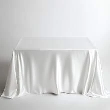 1Pc Rectangular/Round Elegant Satin Tablecloth Luxury Glossy Polyester Table Cover For Wedding, Party, Banquet Table Cover For Elegant Decor For Formal Dining Extra-Long Rectangular Table Cover Shiny Bridal Banquet Tablecloth For Reception & Party Machine Washable