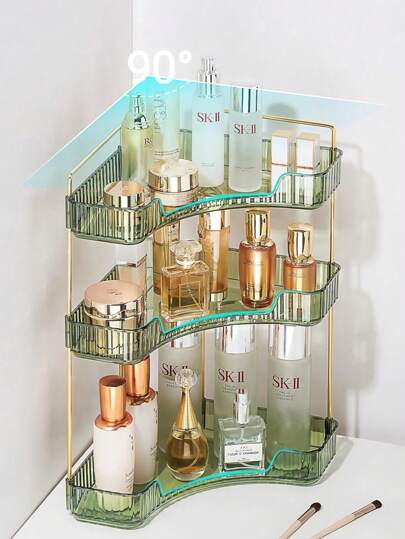 3layer Corner Bathroom Counter Organizer Bathroom Table Shelf Makeup Organizations Are Used For Dressing Table Perfume Pallets For Corner Storage