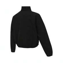 2025 女款 Nike Essentails 编织防紫外线夹克，无帽风衣 HJ1000-010 - 黑色 - 查看 2