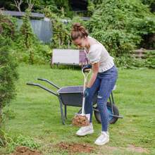 Garden Digging Spade, 41" Stainless Steel Square Border Spade, Heavy Duty European Shovel With D-Grip Handle, Traditional English Style Flat Shovel For Digging, Yard Work, Transplanting - 1 - Xem 4