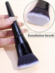 1pc Flat Top Foundation Makeup Brush, Flat Head Design Unisex Portable Makeup Tool - Multicolor - View 12