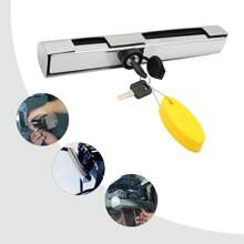 kangten Outboard Engine Lock W/ 2 Keys 304 Stainless Steel String External Motor - Multicolor - View 2