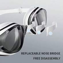 1pc Unisex Retro Style Anti-Fog Anti-Fog HD Swimming Goggles, Beach Essentials, Beach Accessories, Pool Float