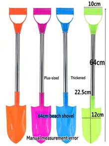 1pc/4pcs Stainless Steel Children Beach Shovel, Outdoor Beach Sand Play Parent-Child Interactive Toys For Boys & Girls