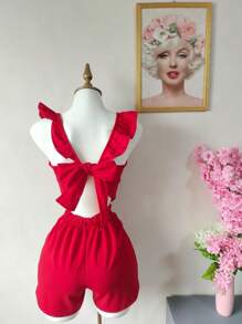 Mono para Dama Ideal Para esta Primavera-Verano - Rojo - Ver 2