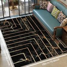 1 pieza de Alfombra de área de textura premium, tapete de piso - Impermeable, antideslizante, fácil de limpiar, lavable a máquina, suave y cómodo, adecuado para felpudo, cocina, sala de estar, dormitorio, pasillo, baño, lavandería - Alfombra fácil de limpiar, decoración del hogar [Tela de terciopelo suave de 800g/m², 5 mm de grosor] - Multicolor - Ver 27