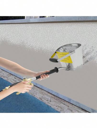  CNCEST Pneumatic Stucco Sprayer with 4 Jets, Wall Texture Sprayer, Air Powered Spray Gun Tool for Wall Plaster Cement Mortar Concrete, 3.5L Hopper Capacity