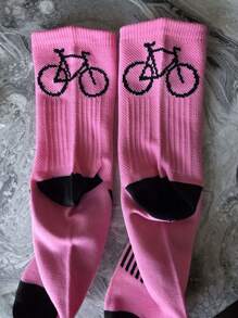 Cycling Socks, Running Speed Dry Sports Socks, Sweat Absorbing, Anti Slip, Wear-Resistant Road Bike Midsole Socks - Multicolor - View 11