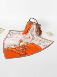 1pc Floral Print Bandana Headband, Hair Scarf, Face Mask, Sun Protection Scarf For Women - Multicolor - View 3