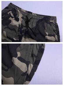 New Men's Outdoor Hiking Sports Camouflage Cargo Pants, Casual Trousers For Traveling, Trekking, Suitable For All Seasons - Khaki - View 4