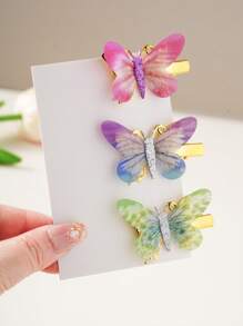 10 件装可爱蝴蝶发夹，儿童发饰头饰公主刘海夹，适合女孩 - 蝴蝶髮夾 - 查看 3