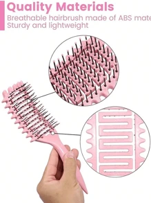 Defining Curl Wet Curly Hair Brush, Soft Bristles Hairbrush With Prongs, Detangling Brushes Reduce Hair Pulling & Curl Separation, Round Detangler, Shaping And Styling Tools For Women Men Girls,Hair Brush,Comb,Hair Tools,Hair Products And Accessories For Barber Salon Beauty Travel Essentials