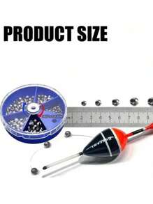 205 件/盒海钓配件，铅坠盒套装，开口铅坠，铅坠，海水钓鱼减震器