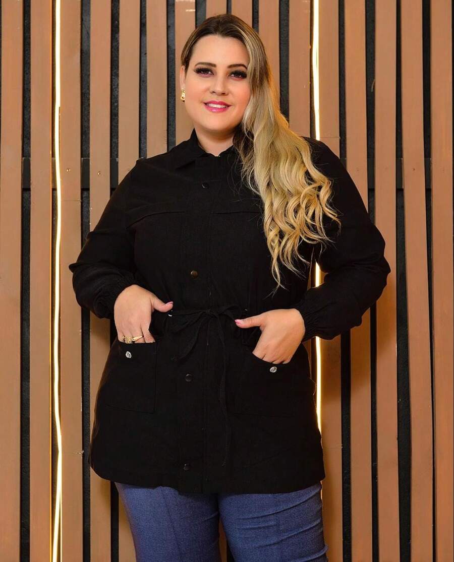 PLUS SIZE OVERCOAT JACKET CINCHED PARKA WINTER COAT BENGALINE